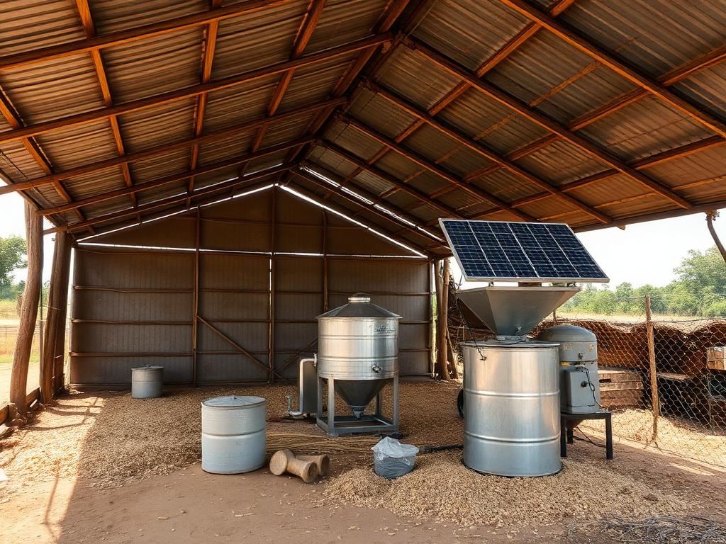 Solar-powered farm storage