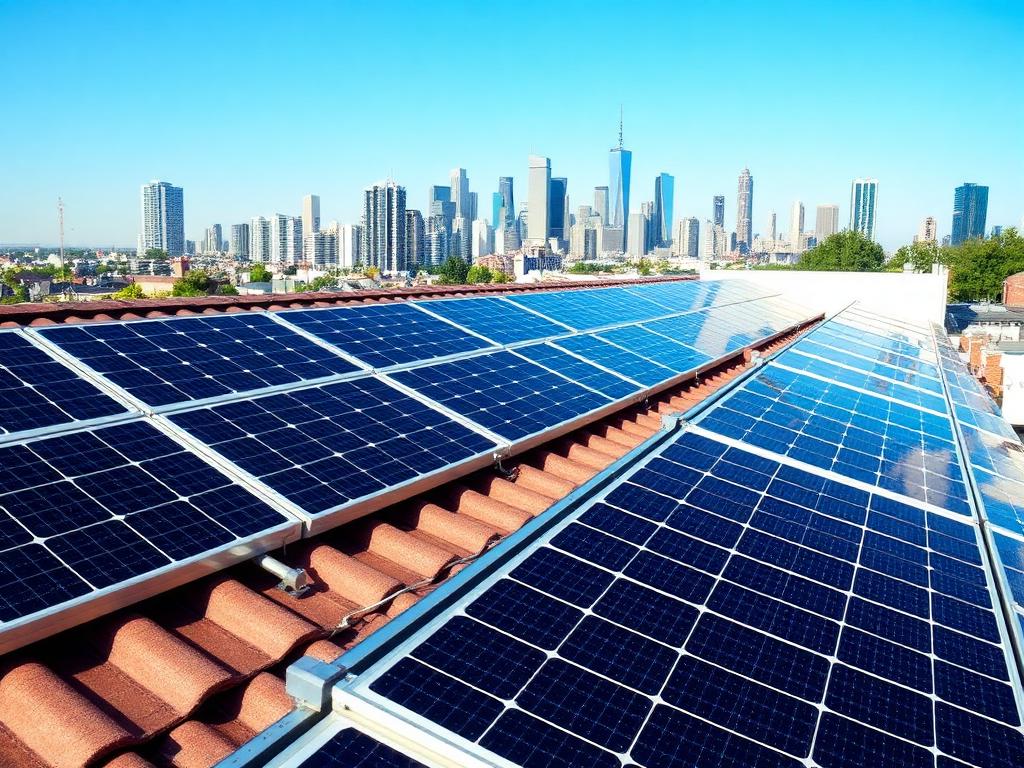 Residential rooftop solar installation